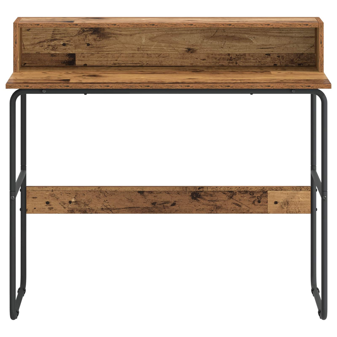Skrivebord med opbevaring Egetræ 100 x 50 x 91 cm