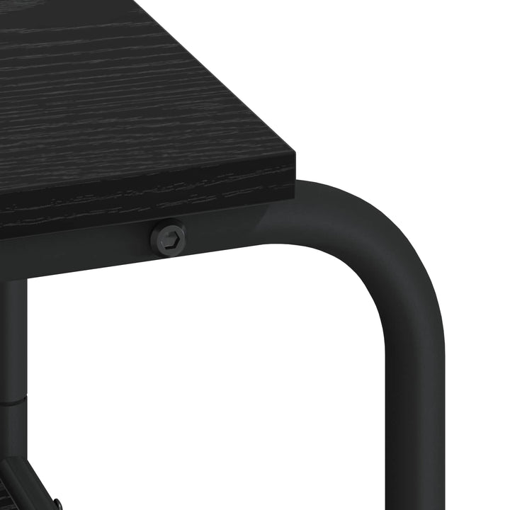 Skrivebord med opbevaring Sort eg 113,5 x 52 x 75,5 cm