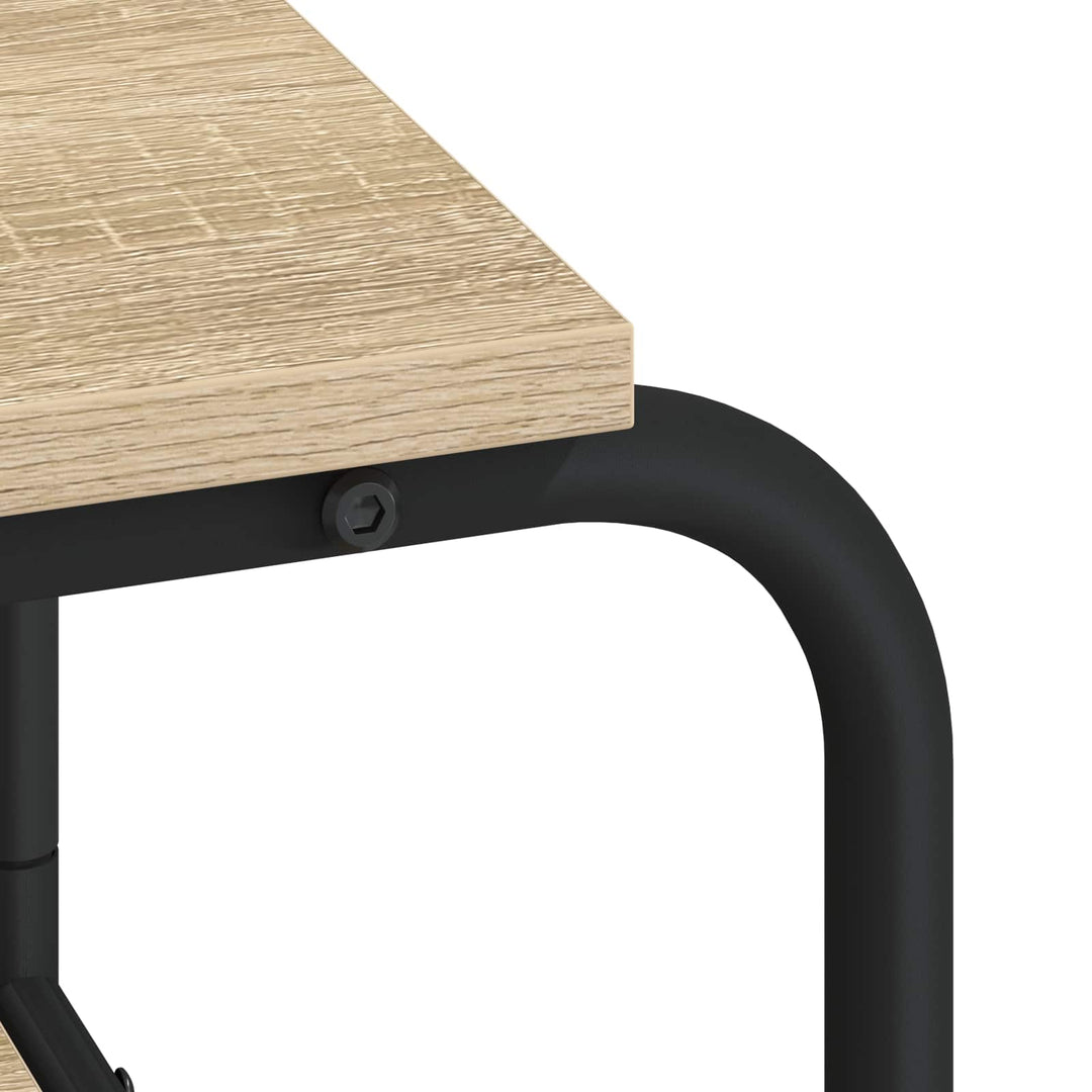 Skrivebord med opbevaring Sonoma-eg 113,5 x 52 x 75,5 cm