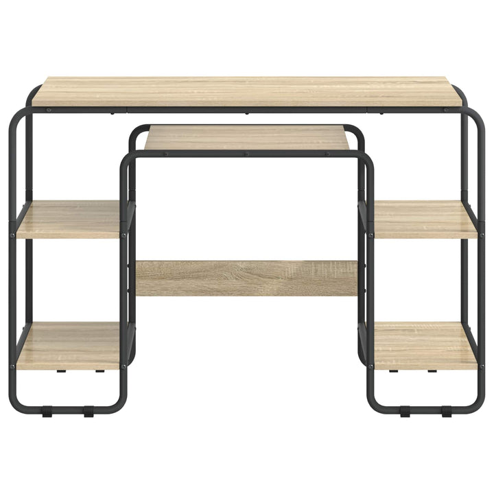 Skrivebord med opbevaring Sonoma-eg 113,5 x 52 x 75,5 cm