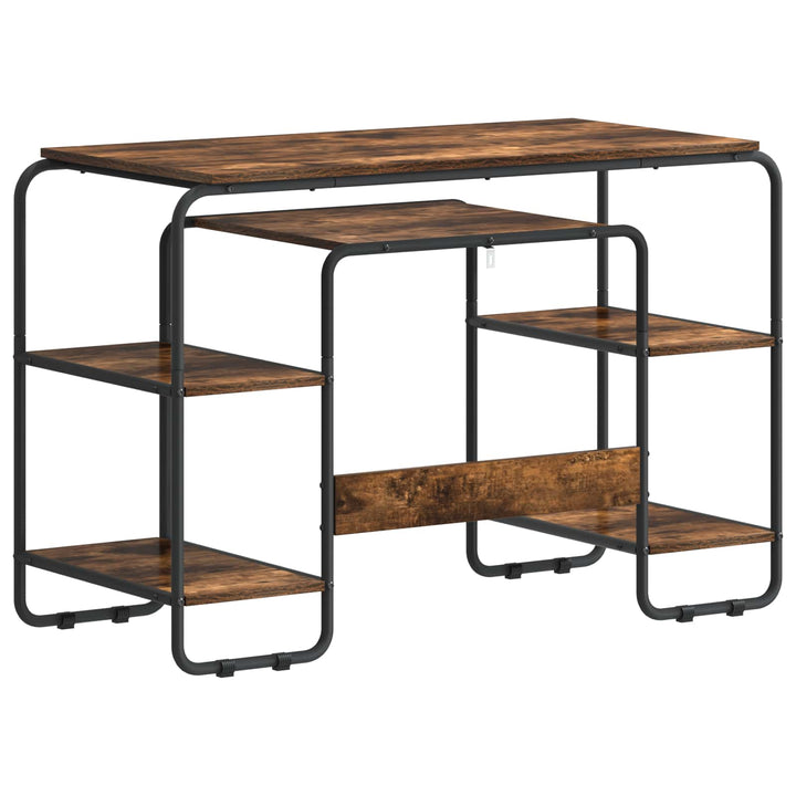 Skrivebord med opbevaring Røget eg 113,5 x 52 x 75,5 cm