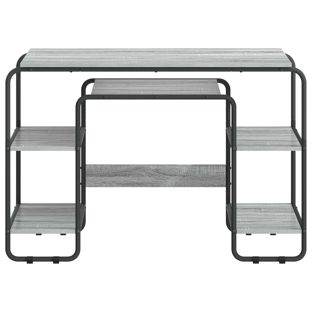 Skrivebord med opbevaring Grå Sonoma 113,5 x 52 x 75,5 cm