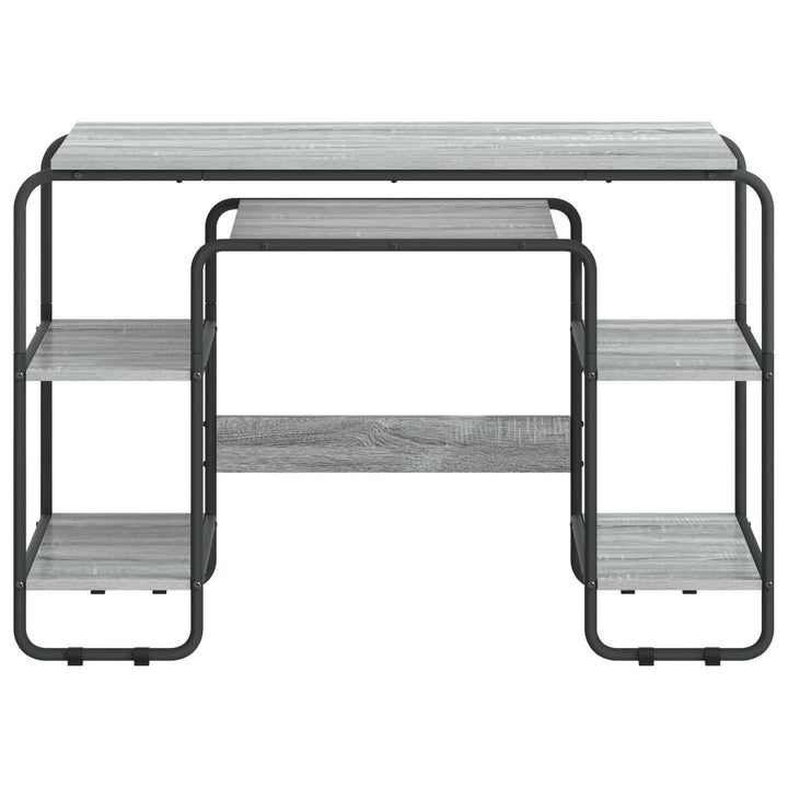 Skrivebord med opbevaring Grå Sonoma 113,5 x 52 x 75,5 cm
