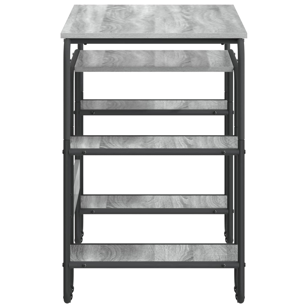 Skrivebord med opbevaring Grå Sonoma 113,5 x 52 x 75,5 cm