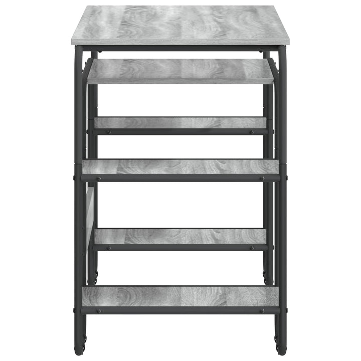 Skrivebord med opbevaring Grå Sonoma 113,5 x 52 x 75,5 cm
