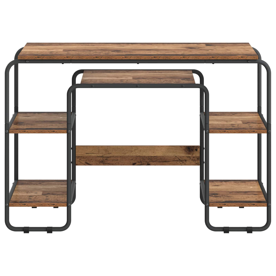 Skrivebord med opbevaring Egetræ 113,5 x 52 x 75,5 cm