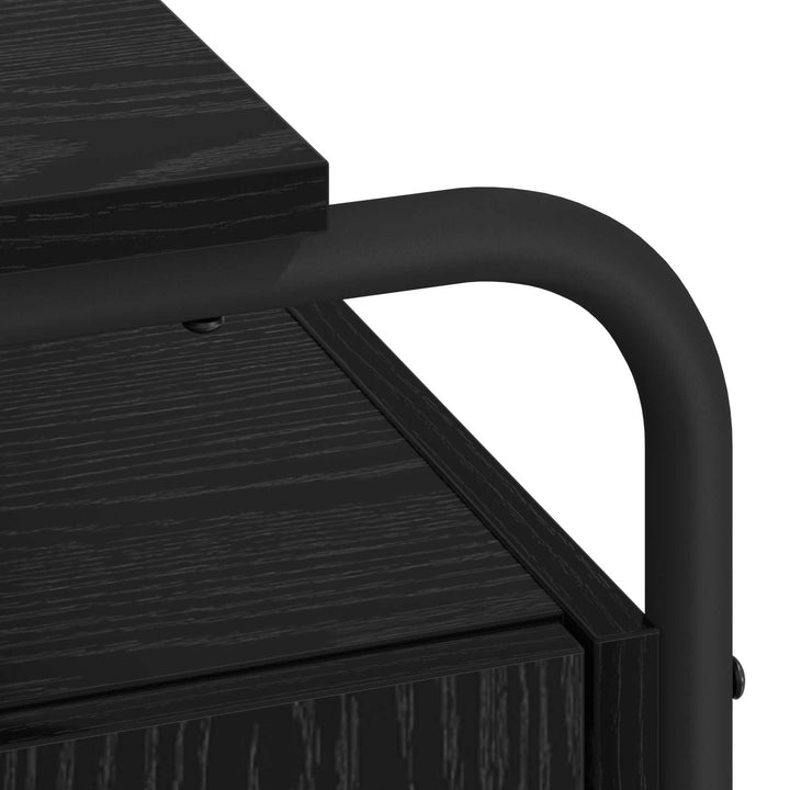 Skrivebord med opbevaring Sort eg 120 x 50,5 x 75,5 cm