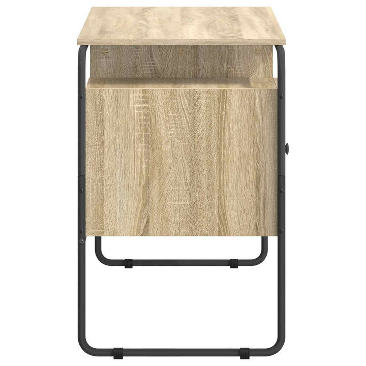 Skrivebord med opbevaring Sonoma-eg 120 x 50,5 x 75,5 cm