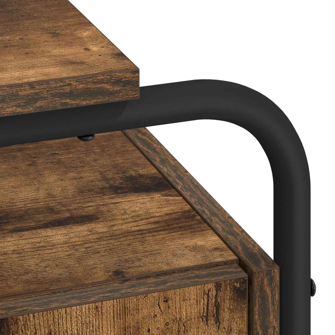 Skrivebord med opbevaring Røget eg 120 x 50,5 x 75,5 cm
