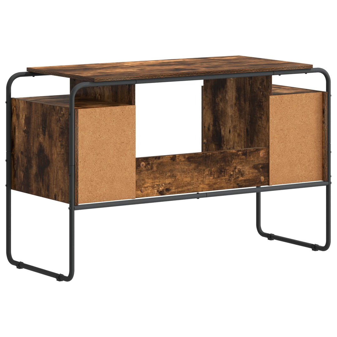 Skrivebord med opbevaring Røget eg 120 x 50,5 x 75,5 cm