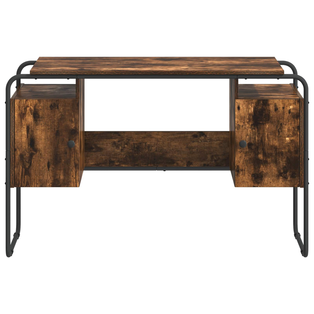Skrivebord med opbevaring Røget eg 120 x 50,5 x 75,5 cm