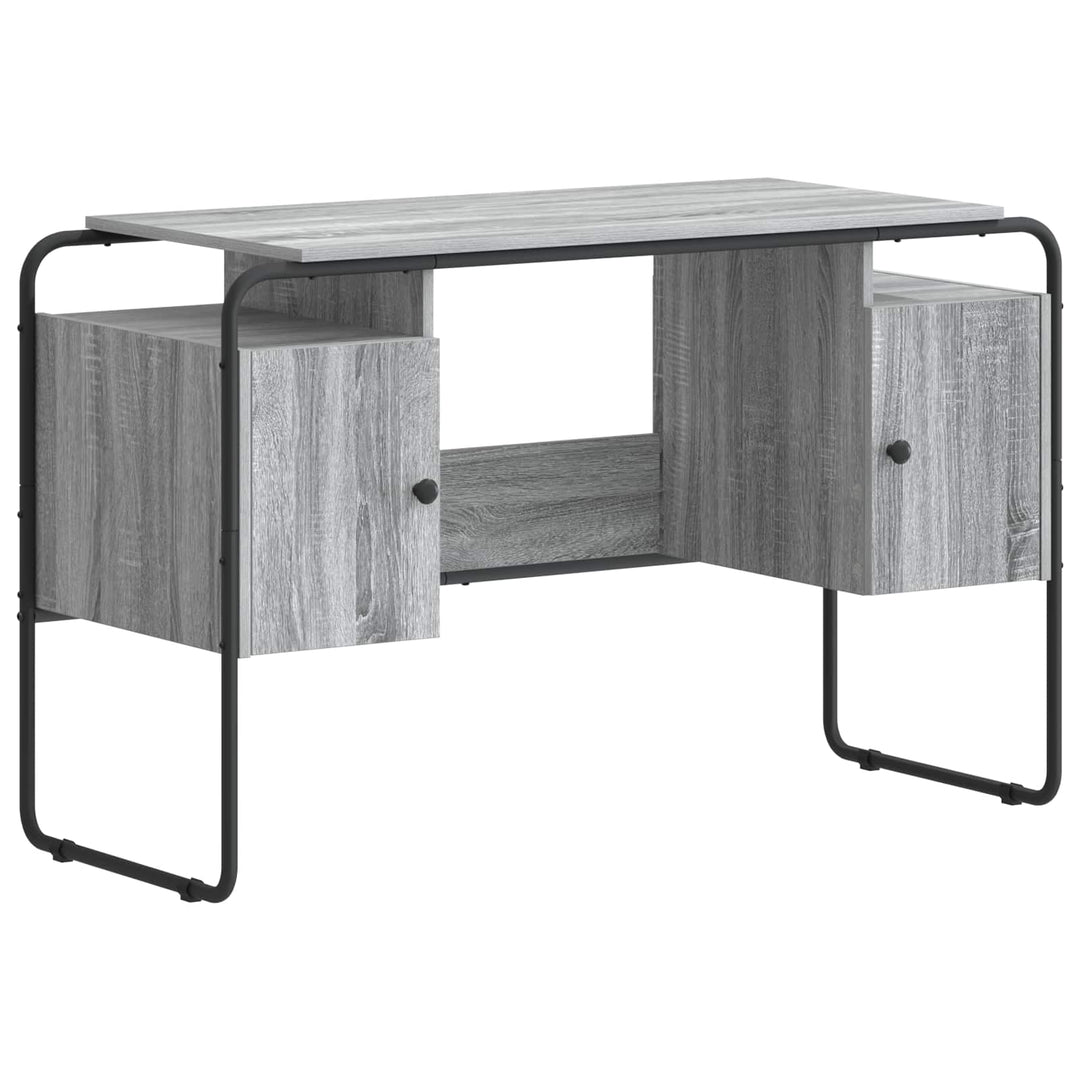 Skrivebord med opbevaring Grå Sonoma 120 x 50,5 x 75,5 cm