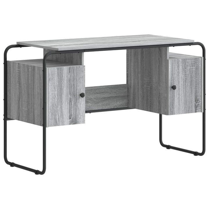Skrivebord med opbevaring Grå Sonoma 120 x 50,5 x 75,5 cm
