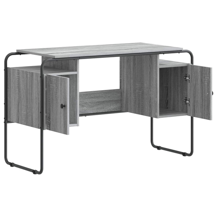 Skrivebord med opbevaring Grå Sonoma 120 x 50,5 x 75,5 cm