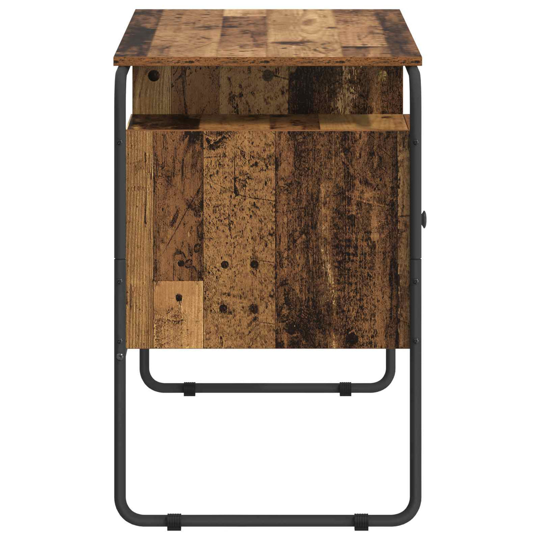 Skrivebord med opbevaring Egetræ 120 x 50,5 x 75,5 cm