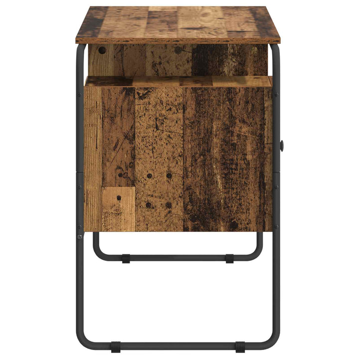 Skrivebord med opbevaring Egetræ 120 x 50,5 x 75,5 cm