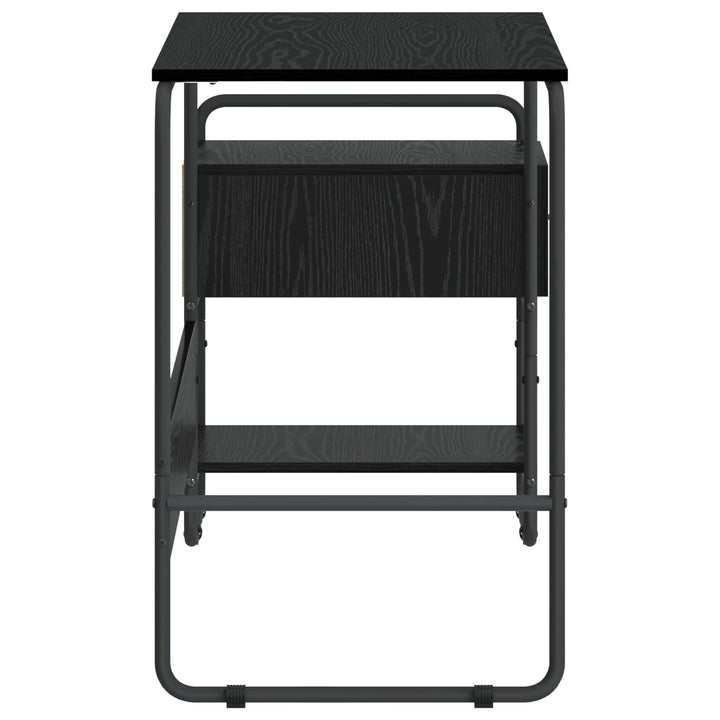 Skrivebord med opbevaring Sort eg 131,5 x 50 x 75,5 cm