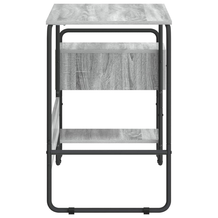 Skrivebord med opbevaring Grå Sonoma 131,5 x 50 x 75,5 cm