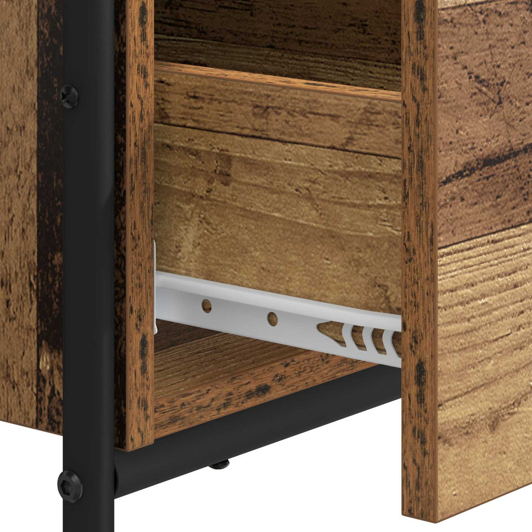 Skrivebord med opbevaring Egetræ 131,5 x 50 x 75,5 cm