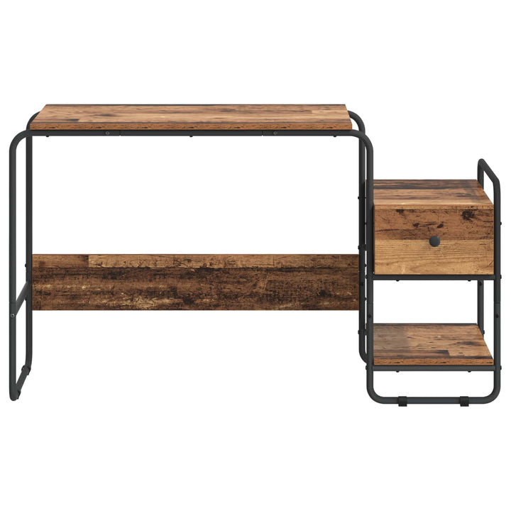 Skrivebord med opbevaring Egetræ 131,5 x 50 x 75,5 cm