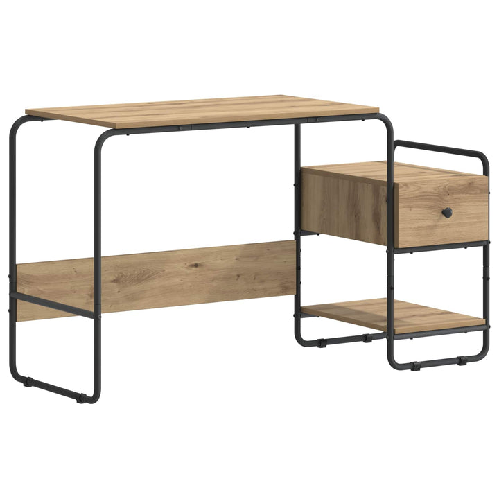 Skrivebord med opbevaring Artisan-eg 131,5 x 50 x 75,5 cm