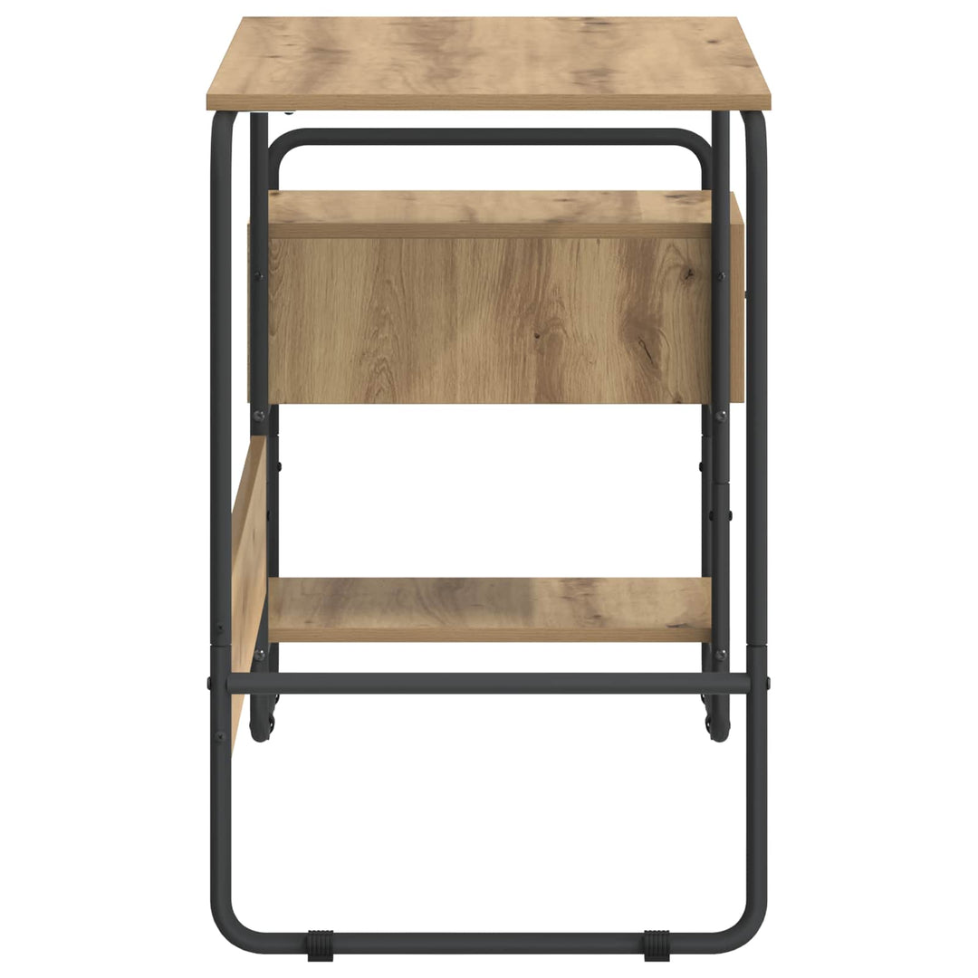 Skrivebord med opbevaring Artisan-eg 131,5 x 50 x 75,5 cm