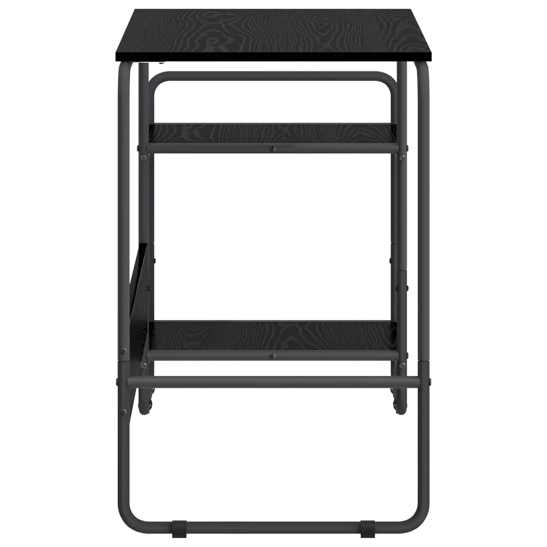 Skrivebord med opbevaring Sort eg 131,5 x 50 x 75,5 cm