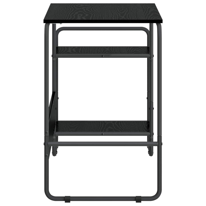 Skrivebord med opbevaring Sort eg 131,5 x 50 x 75,5 cm