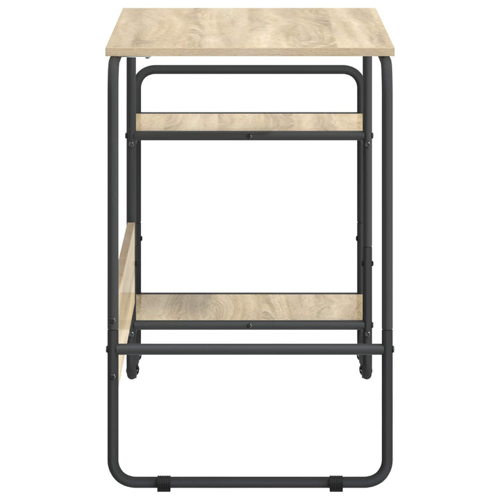 Skrivebord med opbevaring Sonoma-eg 131,5 x 50 x 75,5 cm