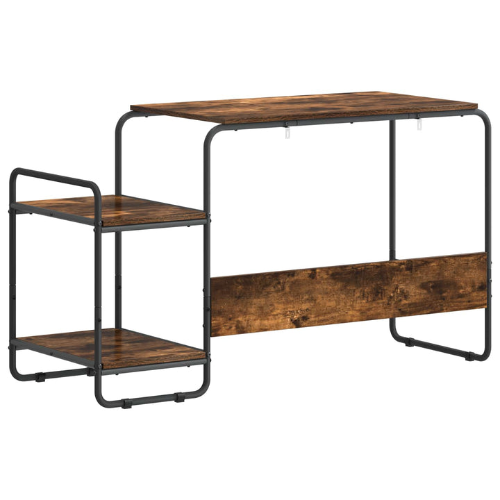 Skrivebord med opbevaring Røget eg 131,5 x 50 x 75,5 cm