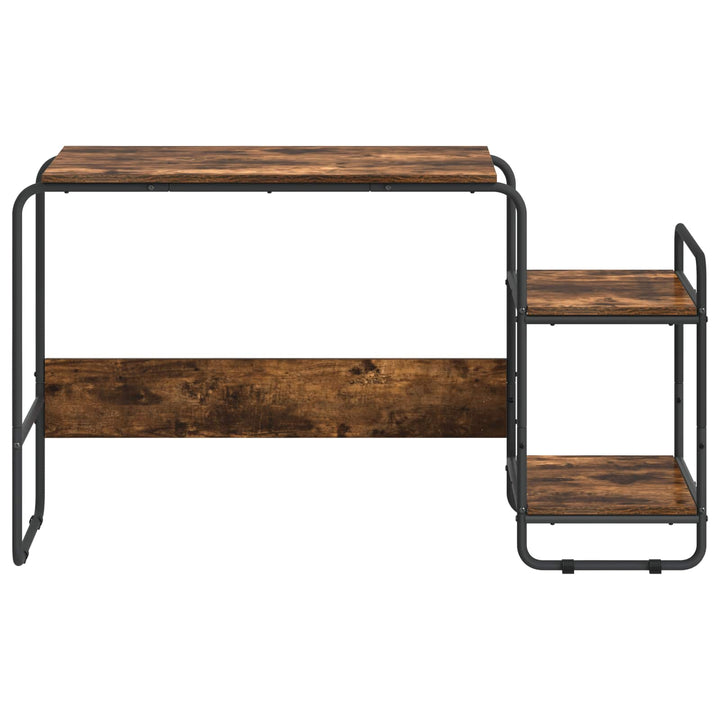 Skrivebord med opbevaring Røget eg 131,5 x 50 x 75,5 cm