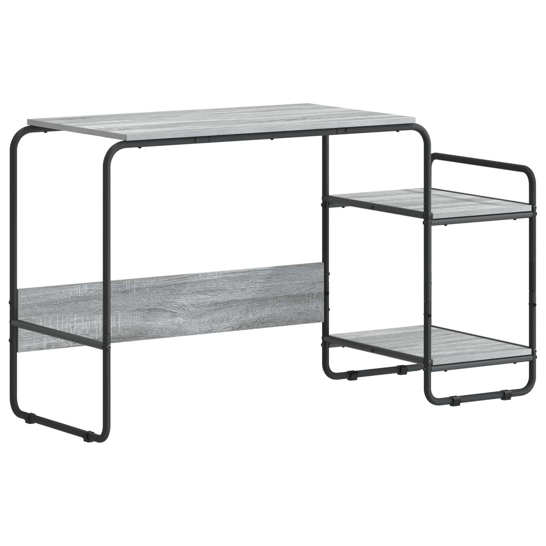 Skrivebord med opbevaring Grå Sonoma 131,5 x 50 x 75,5 cm