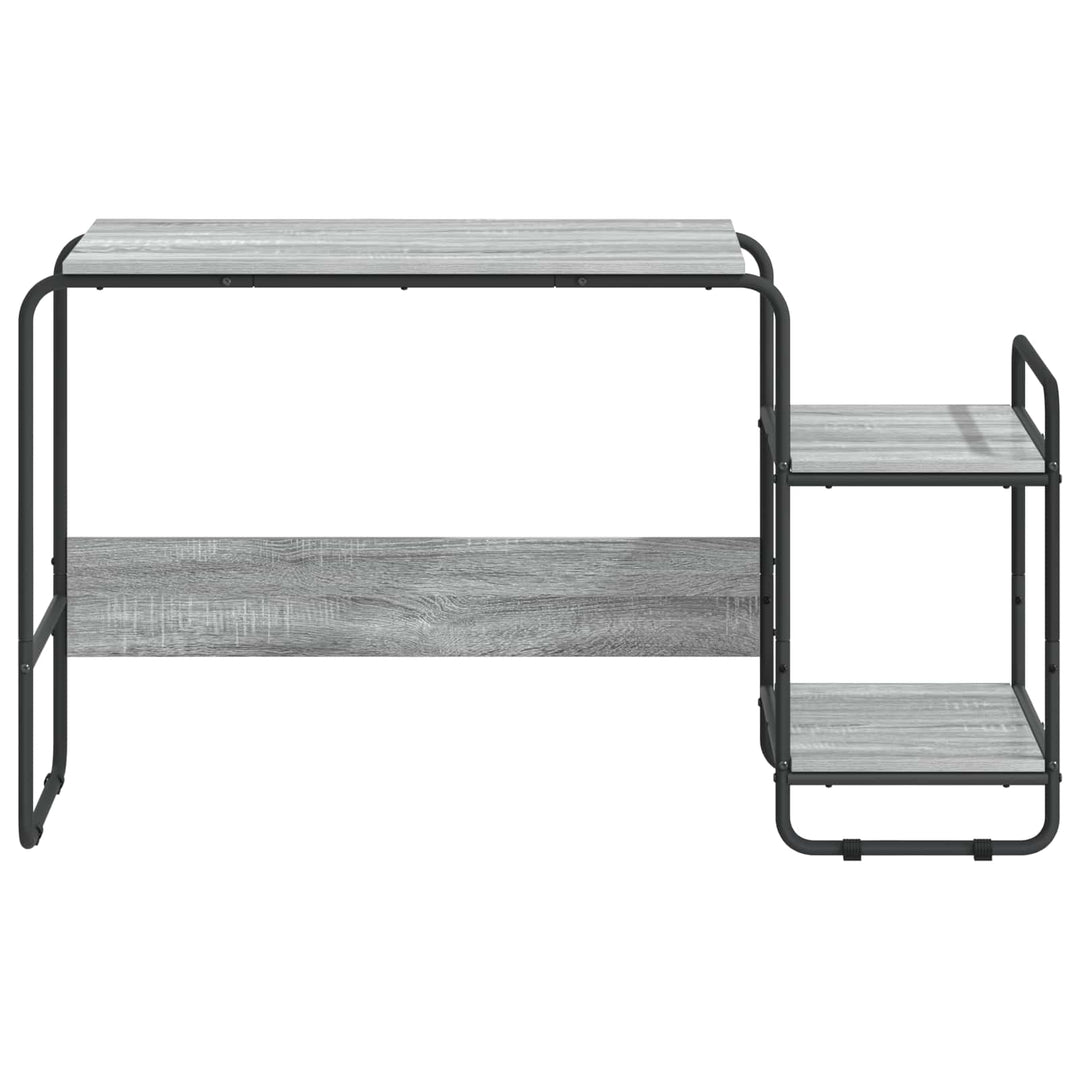 Skrivebord med opbevaring Grå Sonoma 131,5 x 50 x 75,5 cm