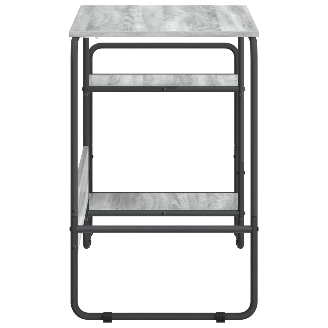 Skrivebord med opbevaring Grå Sonoma 131,5 x 50 x 75,5 cm