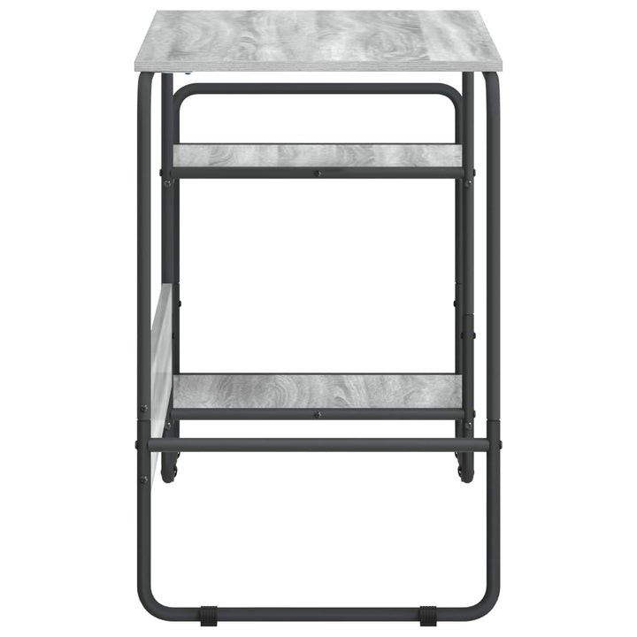 Skrivebord med opbevaring Grå Sonoma 131,5 x 50 x 75,5 cm