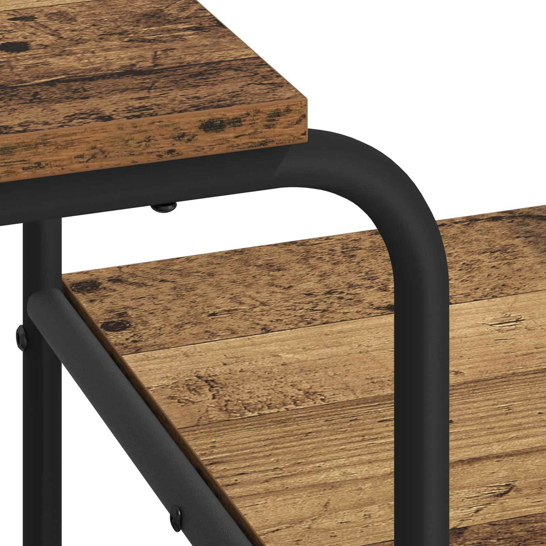 Skrivebord med opbevaring Egetræ 131,5 x 50 x 75,5 cm