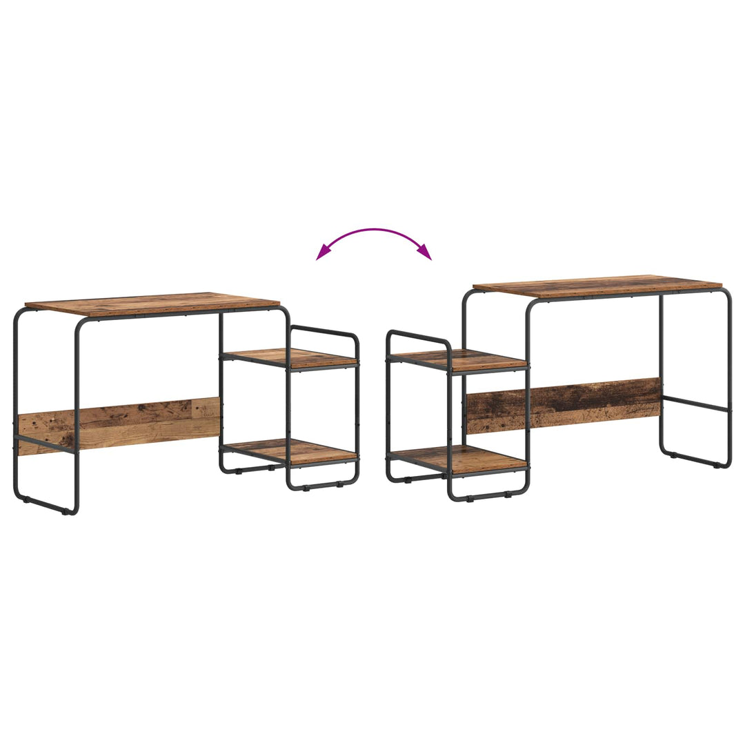 Skrivebord med opbevaring Egetræ 131,5 x 50 x 75,5 cm