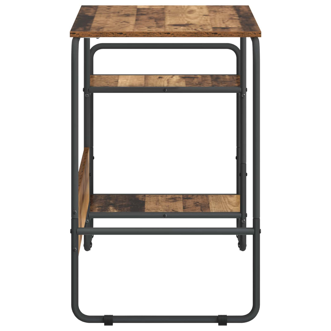 Skrivebord med opbevaring Egetræ 131,5 x 50 x 75,5 cm