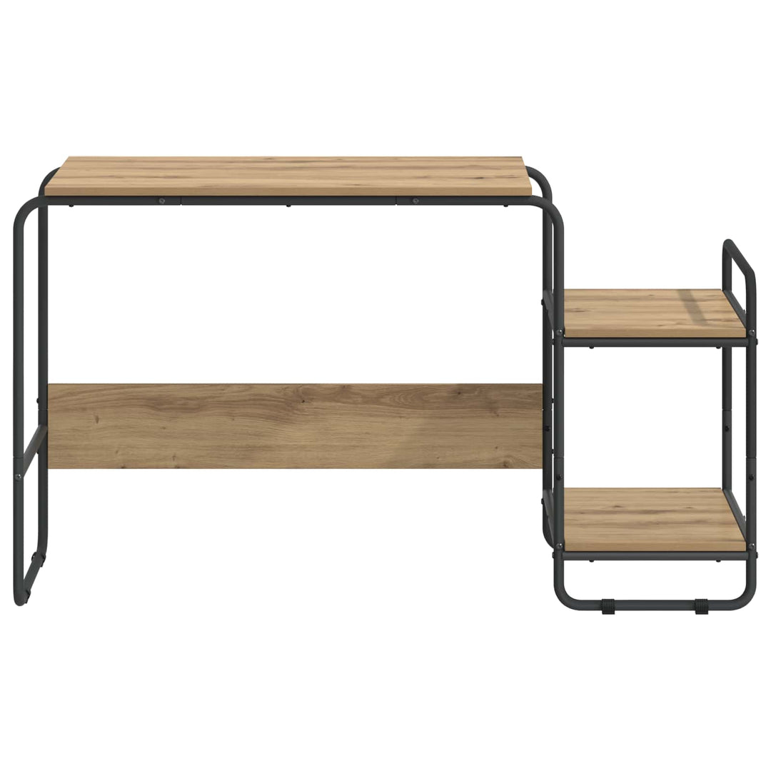Skrivebord med opbevaring Artisan-eg 131,5 x 50 x 75,5 cm