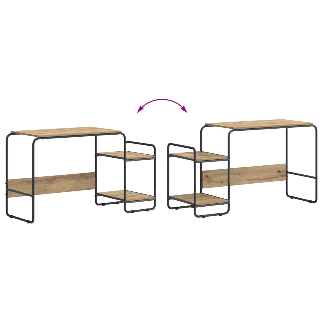 Skrivebord med opbevaring Artisan-eg 131,5 x 50 x 75,5 cm