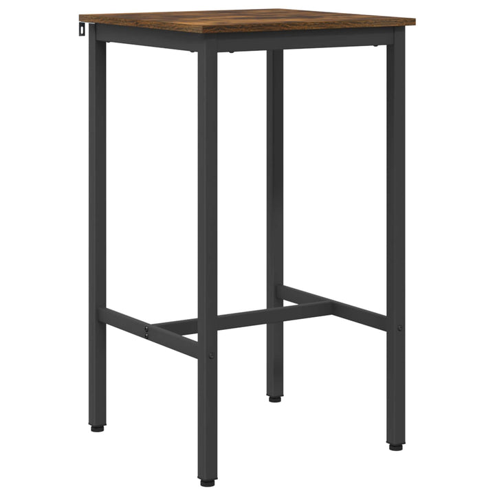 Barbord 52 x 52 x 90 cm Konstrueret træ Røget eg Rektangulær