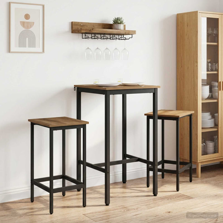 Barbord 52 x 52 x 90 cm Konstrueret træ Artisan-eg Rektangulær