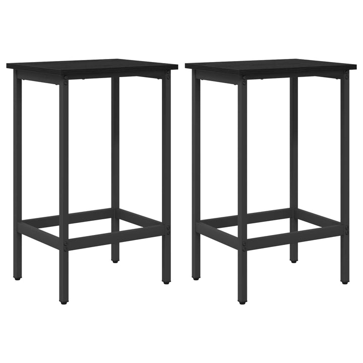 Barbænk 2 stk. Sort eg 40 x 32 x 64 cm Konstrueret træ