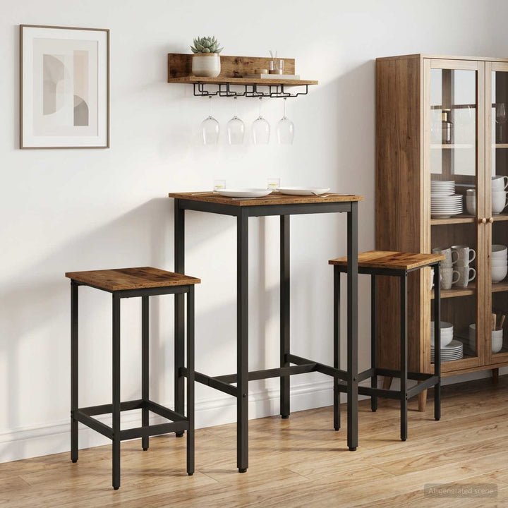 Barbænk 2 stk. Gammelt træ 40 x 32 x 64 cm Konstrueret træ