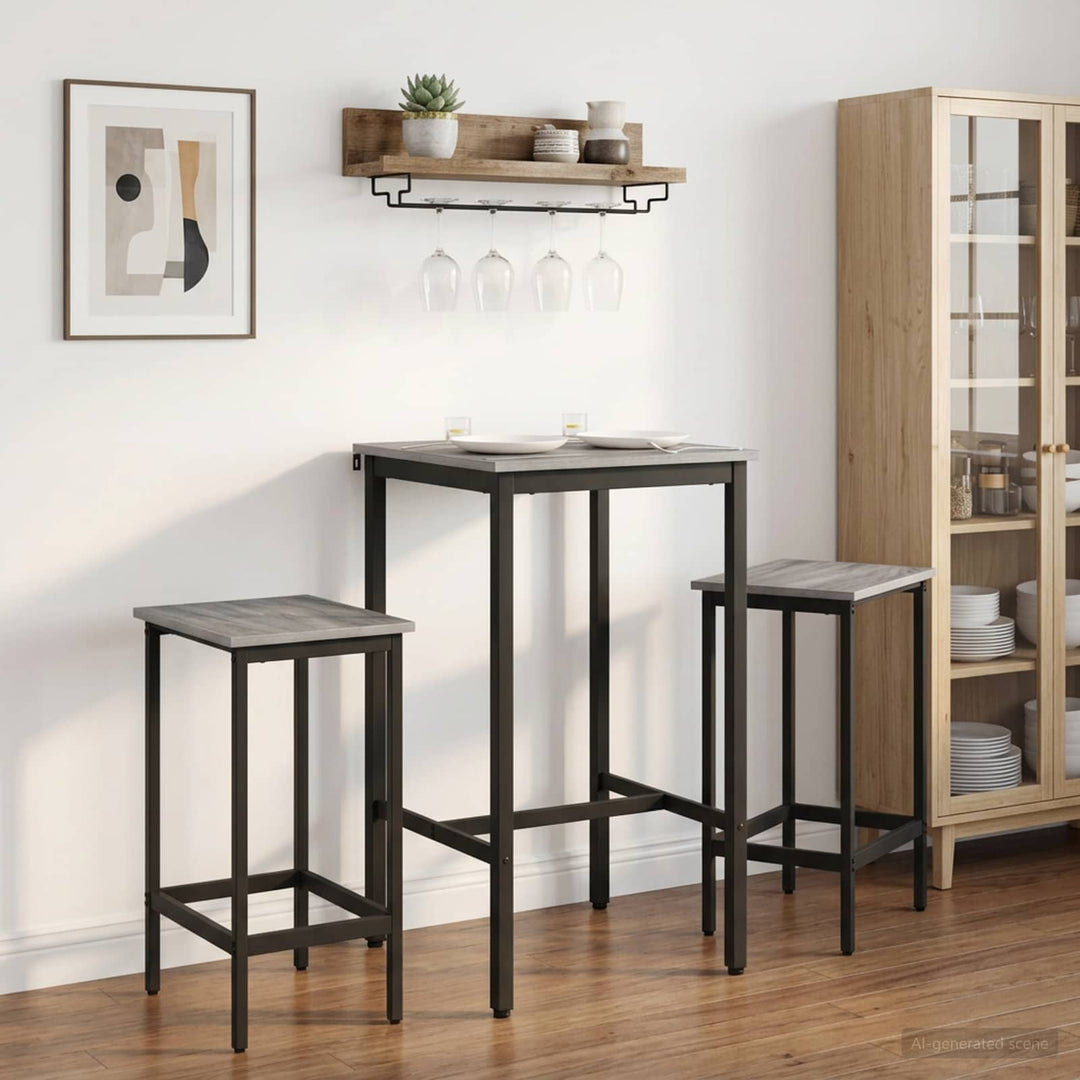 Barbord 52 x 52 x 110 cm Konstrueret træ Grå Sonoma Rektangulær