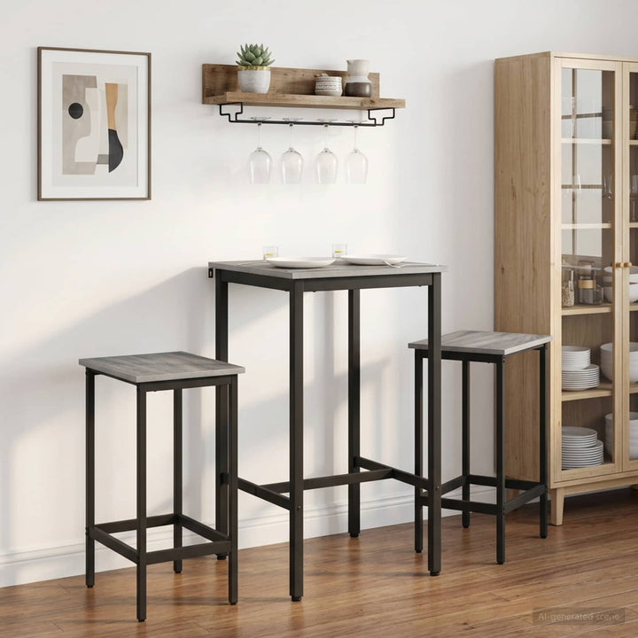 Barbord 52 x 52 x 110 cm Konstrueret træ Grå Sonoma Rektangulær