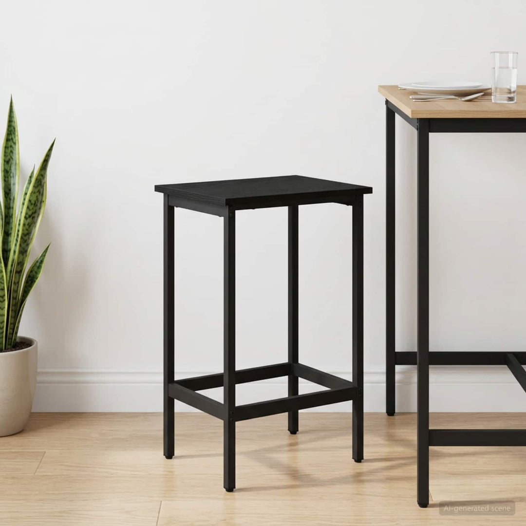 Barbænk Sort eg 40 x 32 x 74 cm Konstrueret træ