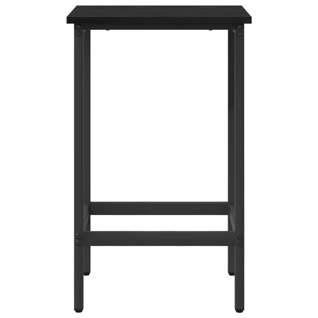 Barbænk 2 stk. Sort eg 40 x 32 x 74 cm Konstrueret træ