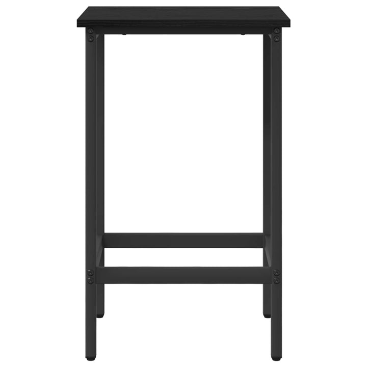 Barbænk 2 stk. Sort eg 40 x 32 x 74 cm Konstrueret træ