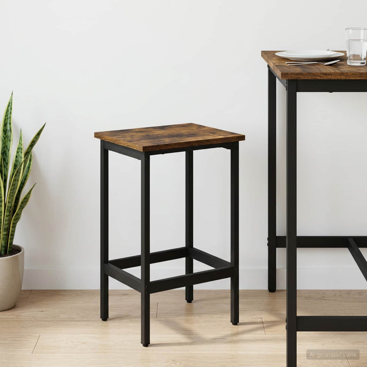 Barbænk Røget eg 40 x 32 x 74 cm Konstrueret træ